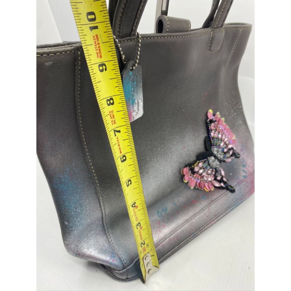 COACH Vintage Leather Crossbody Gray Silver - Picture 5 of 13